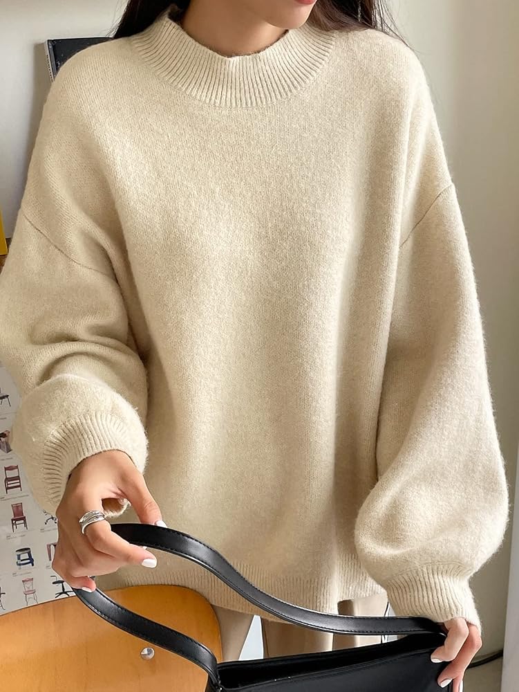 トップス BOWWOW PEACE SWEAT NATURAL XL Women Crew Neck Sweatshirts Drop Shoulder Fleece Oversized